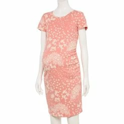 Maternity Sonoma Goods For Life® Everyday T-Shirt Dress -StyleUp Sales Store 6120641 Pink Floral